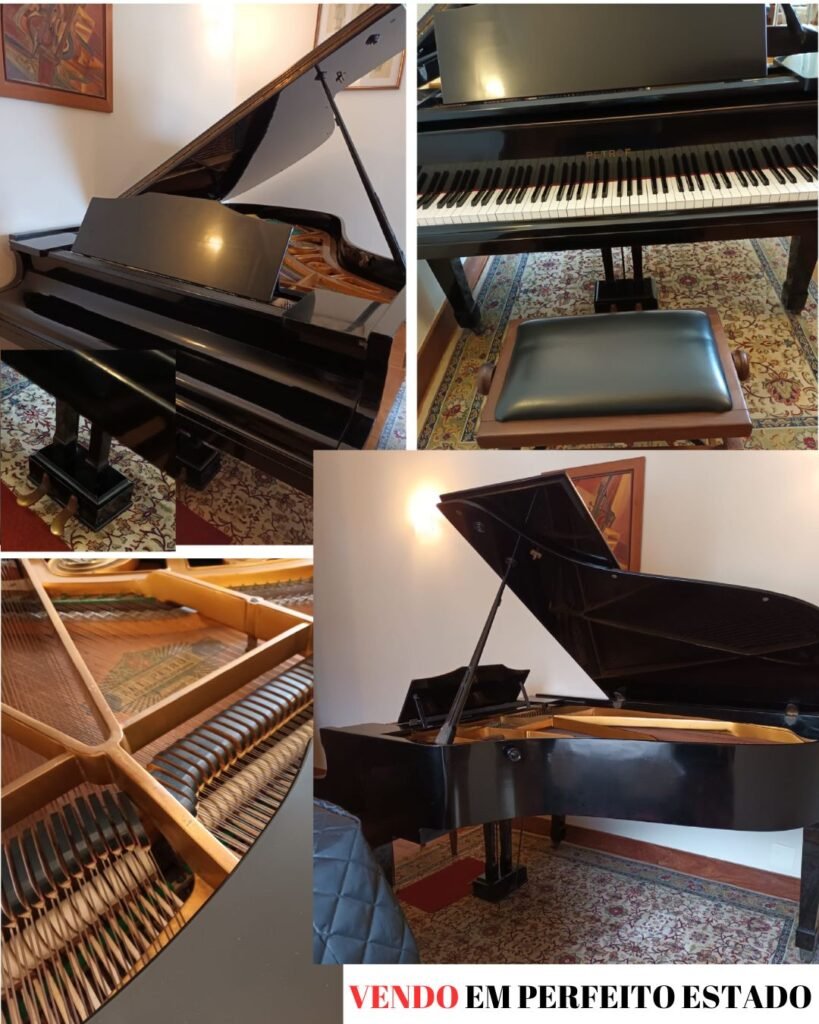Piano meia cauda Petrof (1,94 cm), n. 80036, de 1958 - 70 mil reais